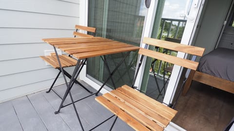 Enjoy some people watching from the patio.