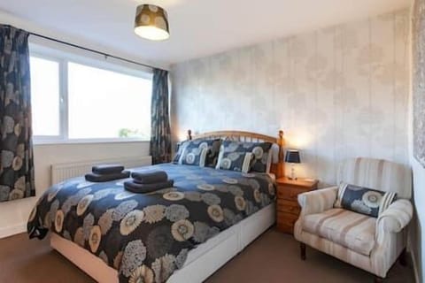 Beautiful bedroom with super comfortable king sized bed