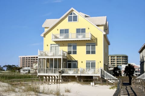 View of house from beach boardwalk