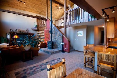 Gas stove to cozy up to during that ski vacation.