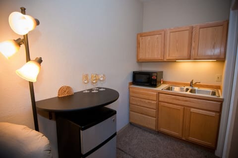 Small fridge and privacy galore!