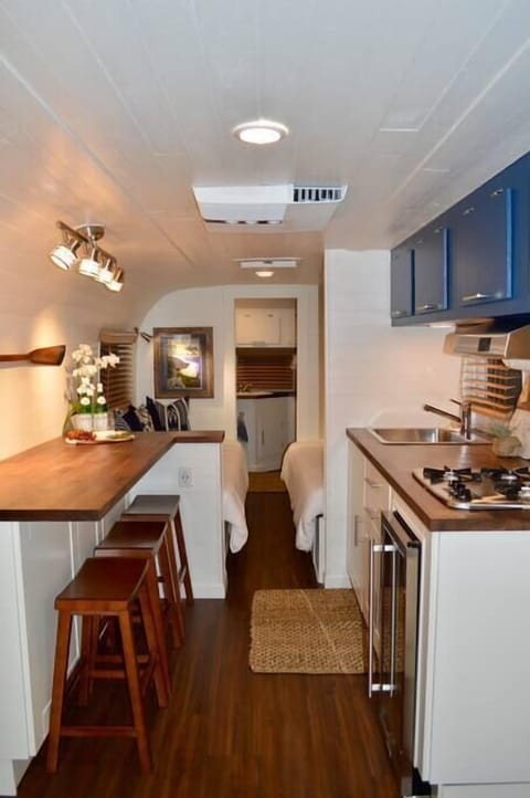 Cute butcher block eating area