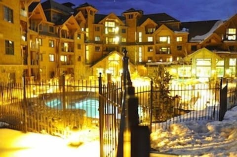 Hot tubs at night
