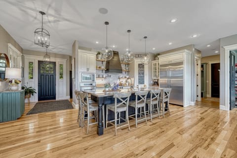 Kitchen area with walk in pantry