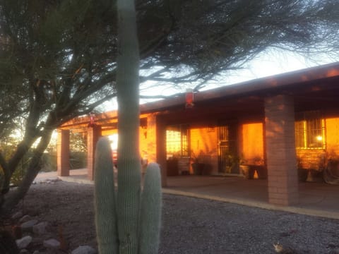 Sunset on the front porch