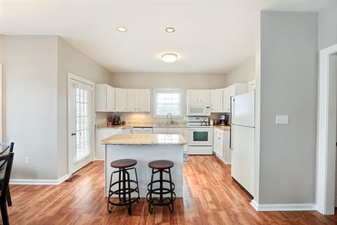 Kitchen island for preparing meals or entertaining