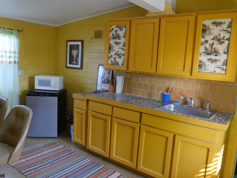 Guest house breakfast room. Guest house also has its own bathroom and shower.