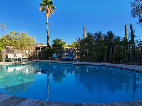 Pool large enough to swim laps. 