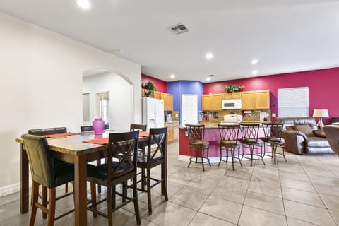 open concept --- dining room / kitchen / living room