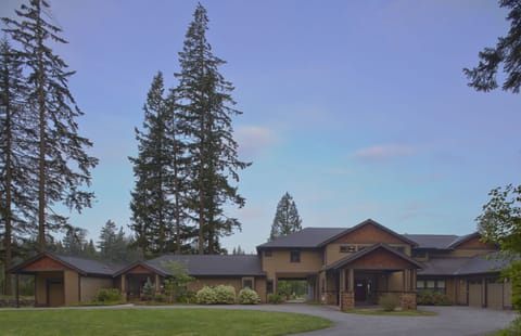 Front driveway entrance.  The small apartment to left is not included.