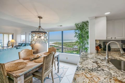 View from the kitchen/dining room of the ocean and south end of the Island.