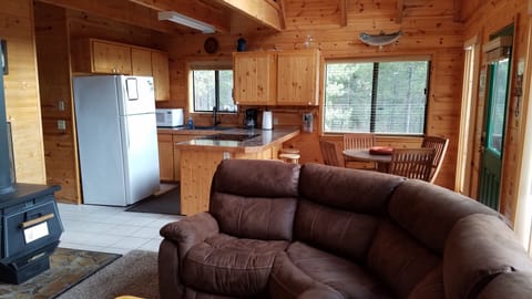 Living room into Kitchen
