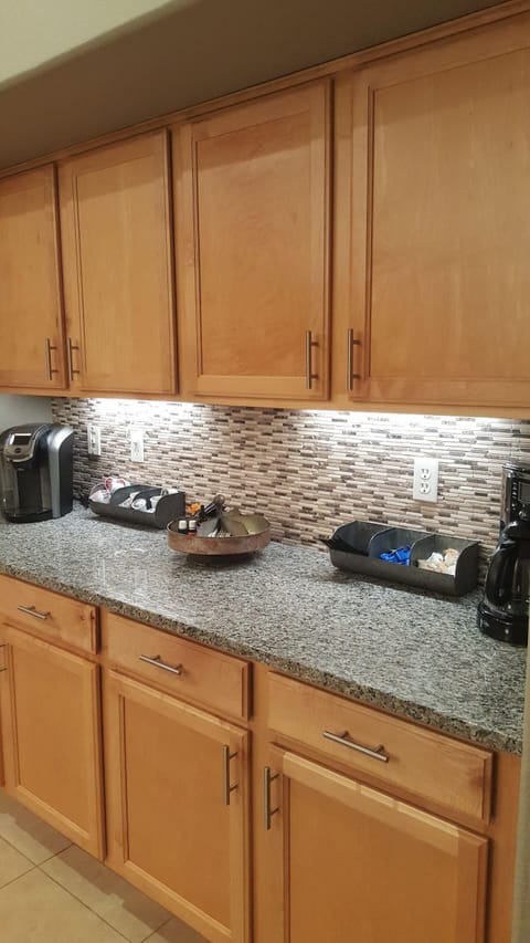 FULLY stocked coffee bar