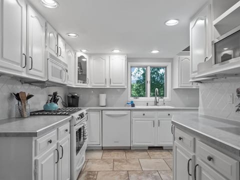 Main view of fully stocked kitchen