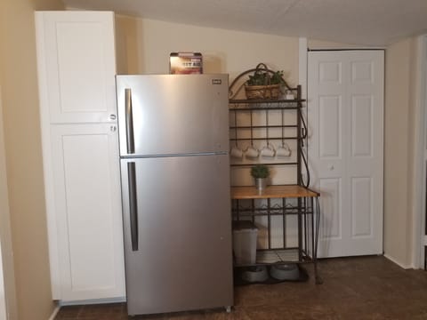 Pantry stores dishes, glassware etc.