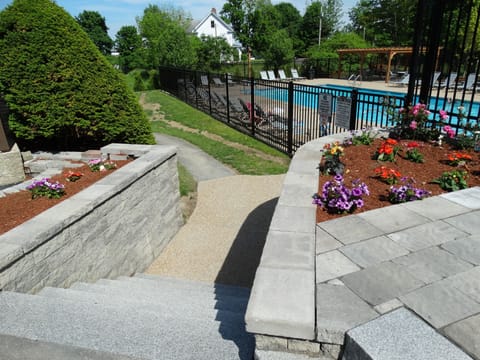 Pathway to the community salt-water pool.