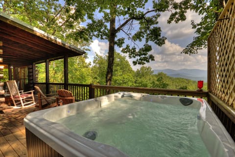 Relaxing in the Hot tub.