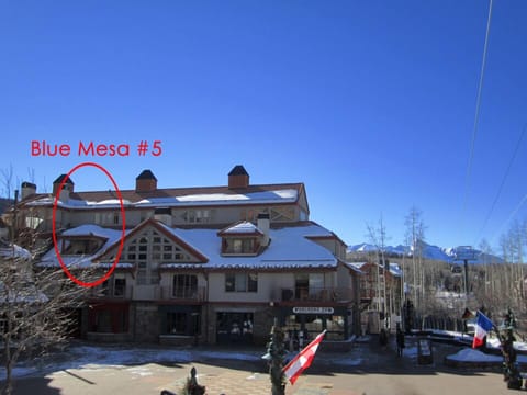 Blue Mesa above Sunset Plaza.  Mt. Wilson in background