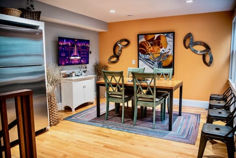 Relax and enjoy morning coffee in our bright and stylish dining room.