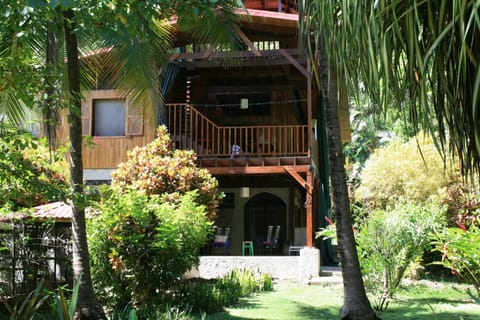 The house is completely nestled into the surrounding gardens- close to nature!