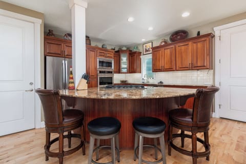 Seating at the island.