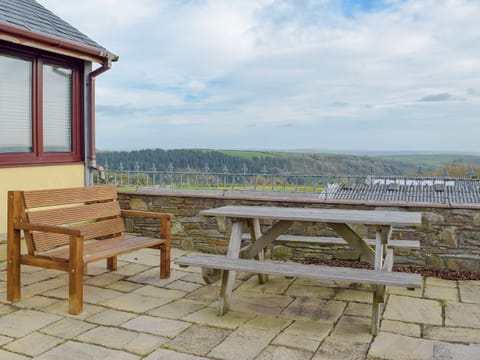 Sitting out area with views of the beautiful surrounding area | Elm Cottage - Elm Cottages, Cwmbach, near Whitland