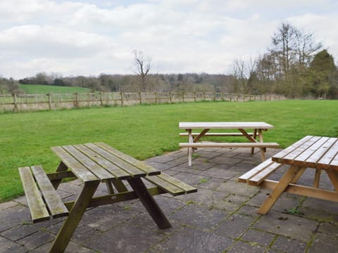 Outdoor seating on patio | The Coach House, Somersal Herbert, near Ashbourne