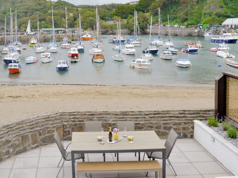 Unique view from living room over the patio area to the picturesque harbour | Blue Beach House, Ilfracombe