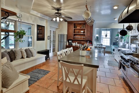 Large EIK. Plenty of room to cook for a group. Garland Commercial Range.