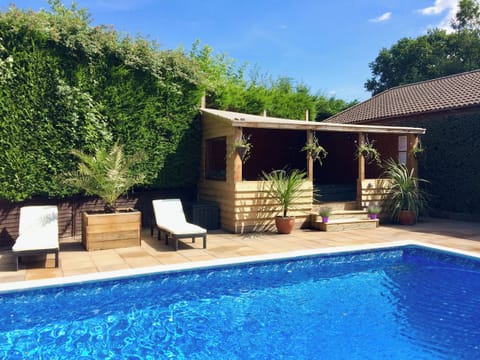 Inviting external hot tub shed | Linnets, Fitzhead, near Wivelscombe