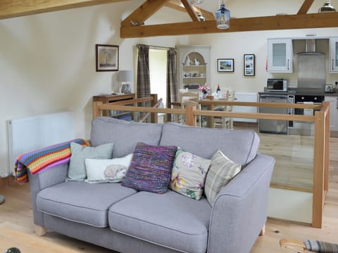 Comfortable beamed living space | Brow View Cottage, Ravenstonedale, near Kirkby Stephen
