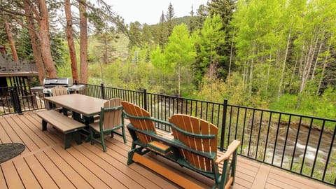 Natural Gas Weber Grill, Dining Furniture on New Timber Tech Deck