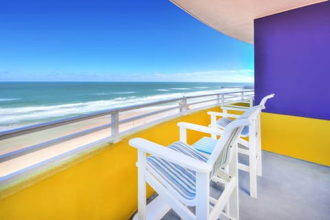 Oceanfront balcony with sunrise views