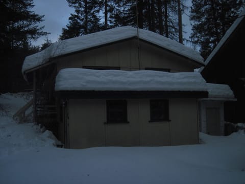Winter time at the Cabin/about 3 feet of snow  -covering the windows. Quiet