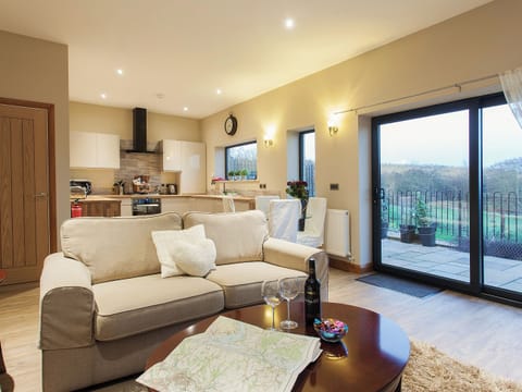 Lounge to modern open plan kitchen and dining area | Number 2 - The Old Stables, Knitsley, near Lanchester