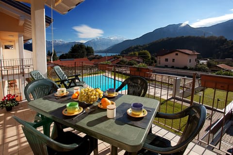 Stay here at Lenno Spese! Private balcony overlooking the pool.