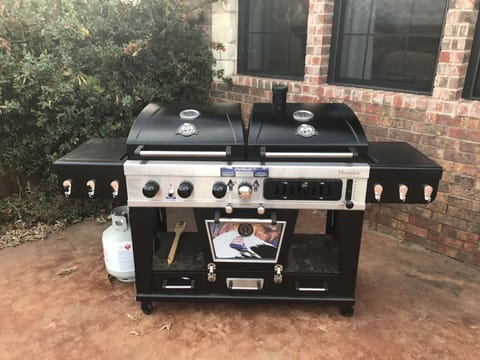 Gas and/ or charcoal grill with smoker/ oven