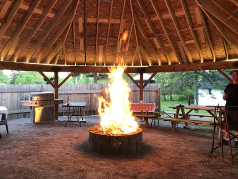 A spacious all weather Pavilion that also feels warm and cosy