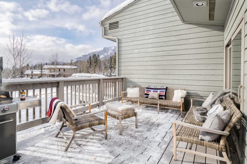 Private balcony in winter