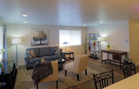 Open, light and airy - great place to gather and socialize.