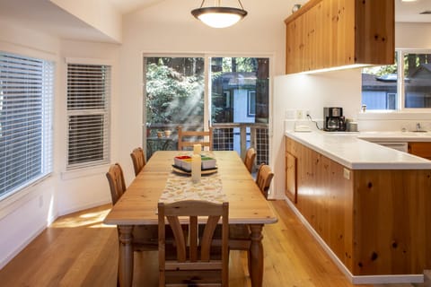 Dining area, looking towards the back door