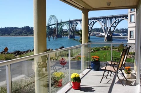Porch with a view, just off of the living and dining room.