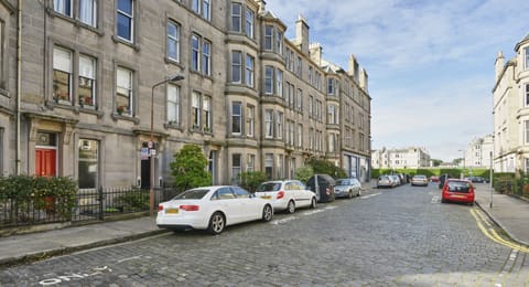 Outside view - the black door is ours