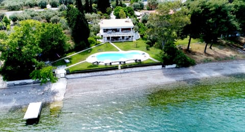 Villa Agios with its almost private beach.
