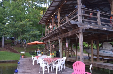 View of deck and upper dock from floating dock