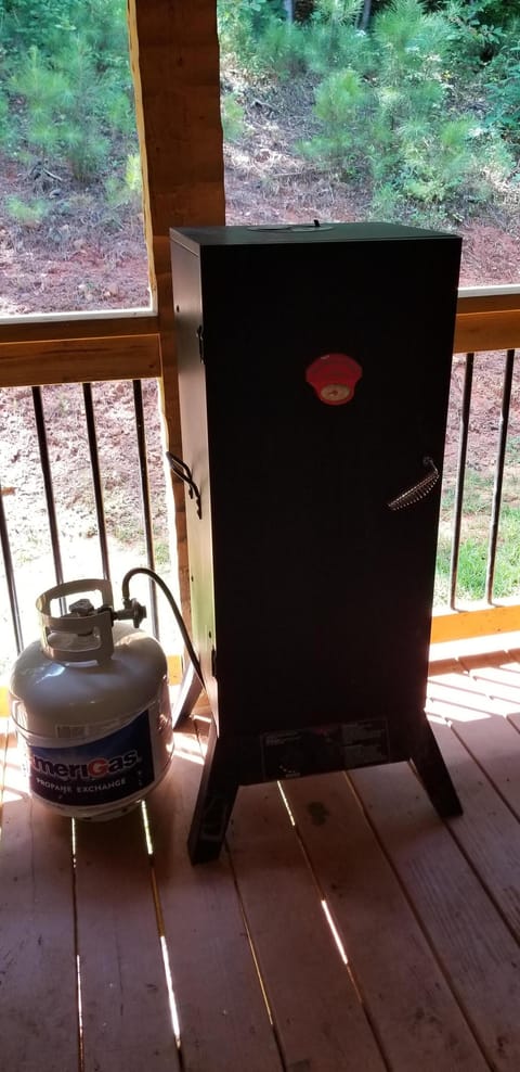 Meat Smoker - Propane Fueled. Bring your own wood chunks.