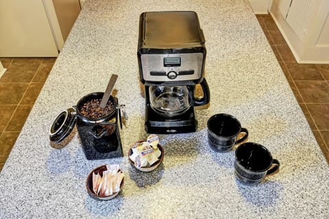 Locally roasted whole bean coffee and fixings!