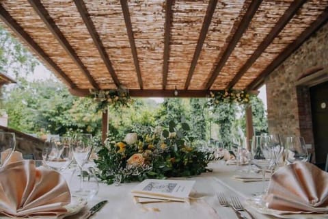 Dining on the terrace