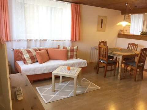 App. 3: Living room with kitchen - Apartment house Bambi Apartment in Ellmau