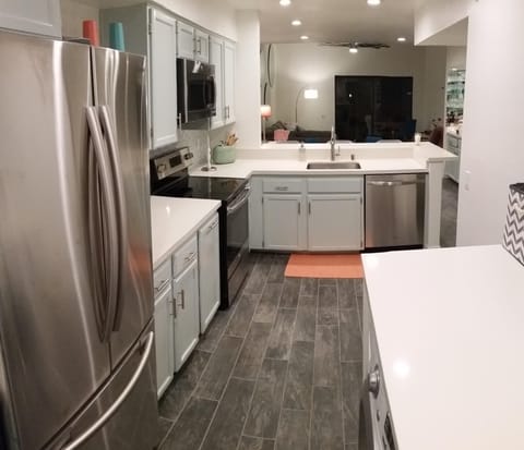 Fully stocked kitchen